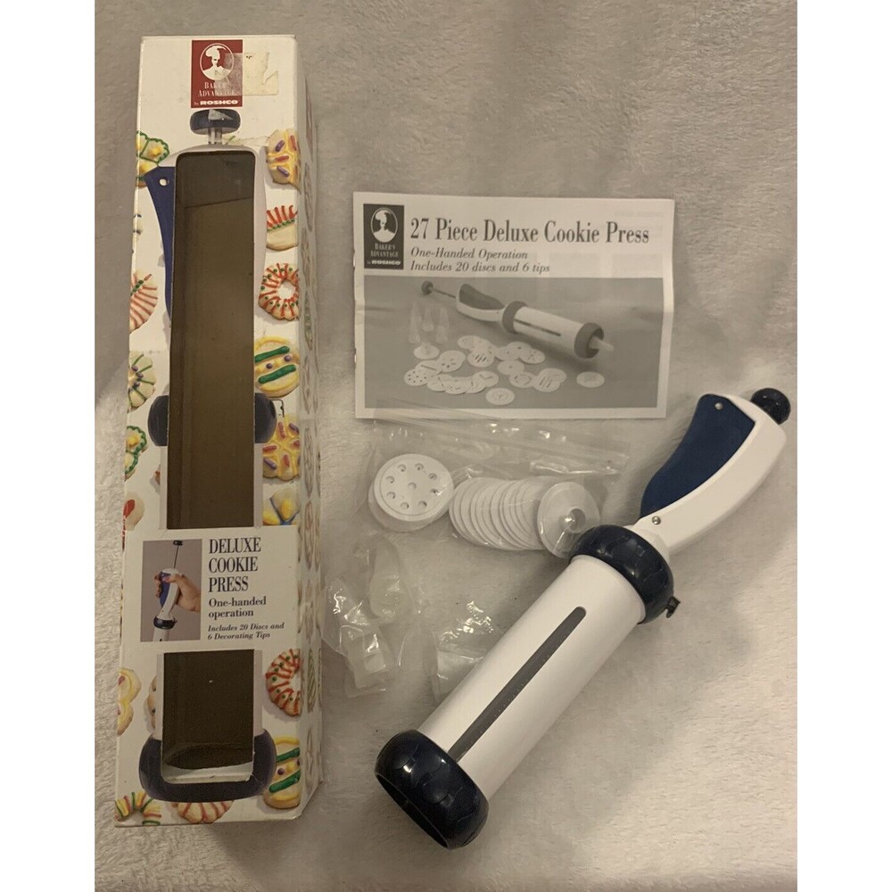 Baker's Advantage By Roshco Deluxe One Handed Operation Cookie Press‎